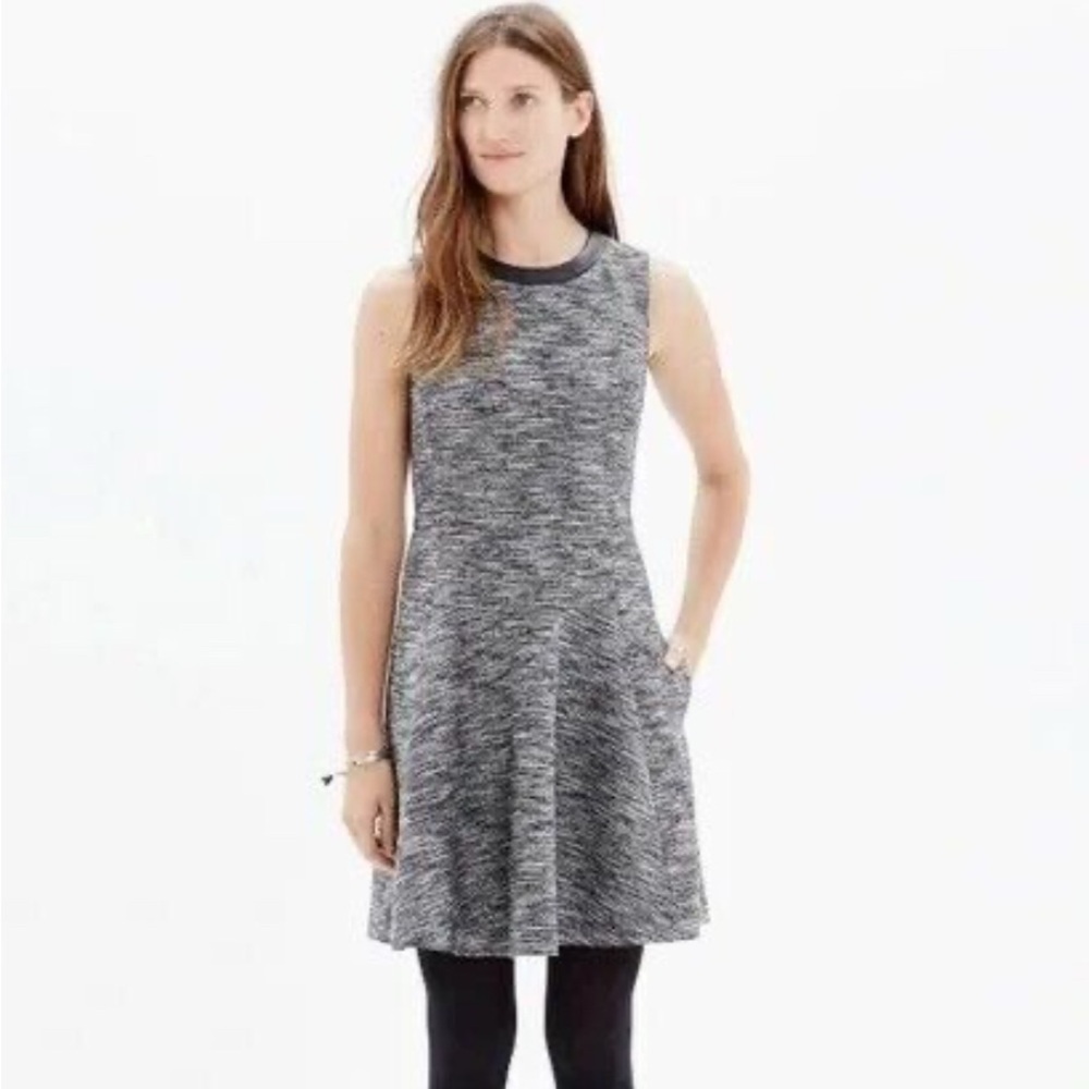 Madewell Anywhere Dress in Tweed Fit And Flare Gray Size 2 
New No tags